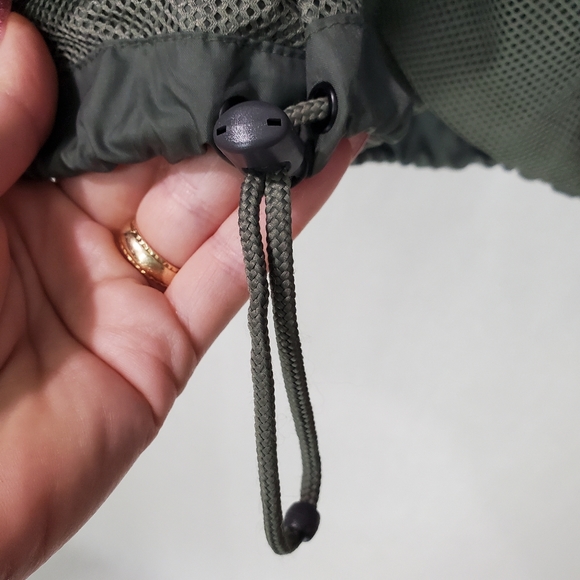 Lands End Mens Nylon Jacket Coat Softshell Outdoor Green Rain Windbreaker SZ XL - Picture 10 of 11